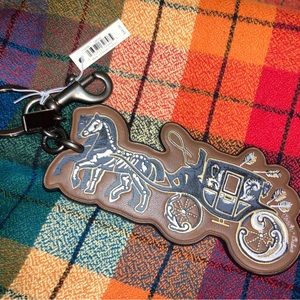 Coach x Chelsea Champlain Haunted Carriage Keychain Bag Charm in Sable